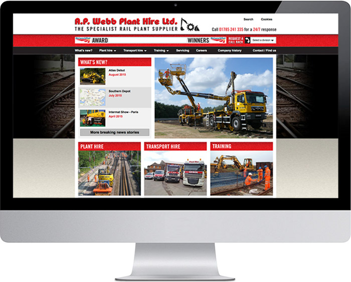 A.P. Webb Plant Hire Ltd. website