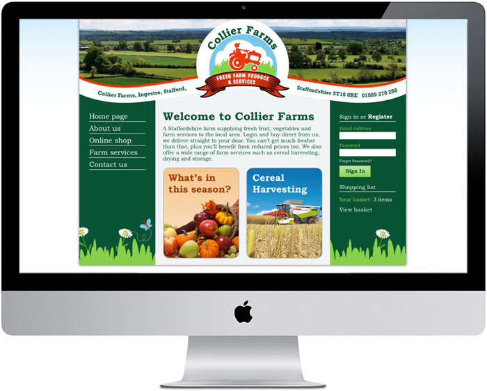 Collier Farms website