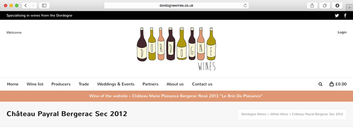 Dordogne Wines website