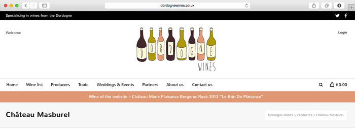 Dordogne Wines website